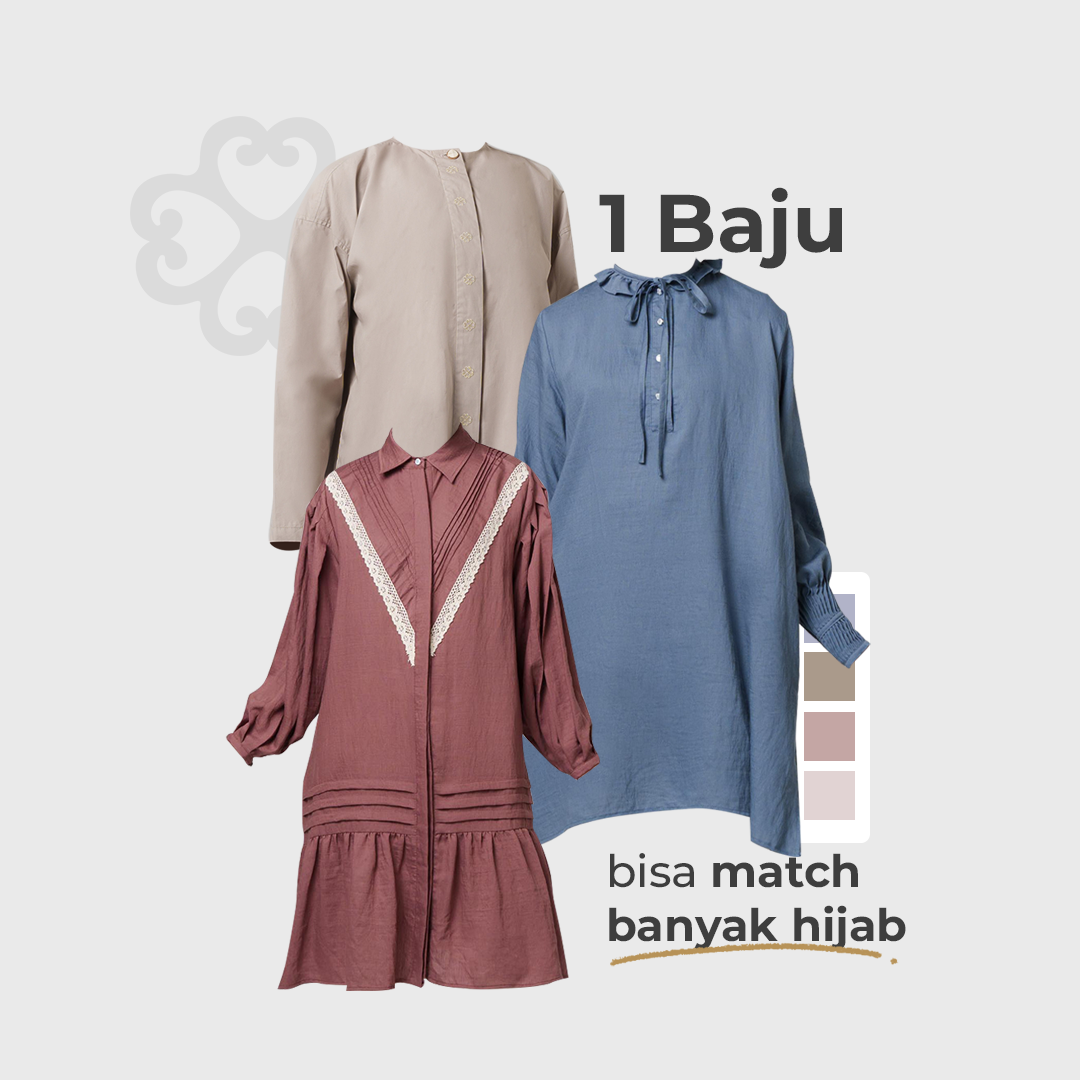 Mau Hemat Tapi Tetap Fashionable? 1 Baju Ini Bisa Dipadukan Banyak Warna Hijab