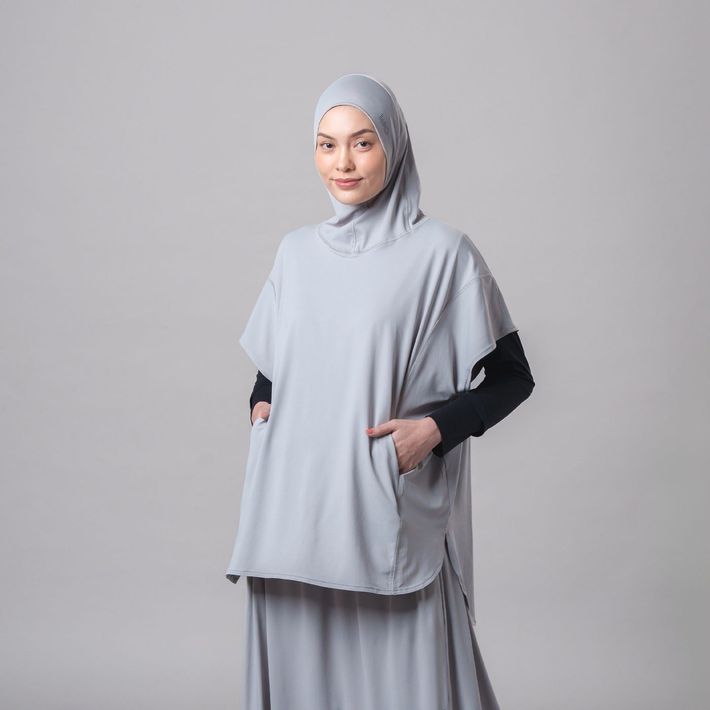 EasyOn Geya Long Sport Hijab - Hijab Rompi Olahraga Instant  Anti UV