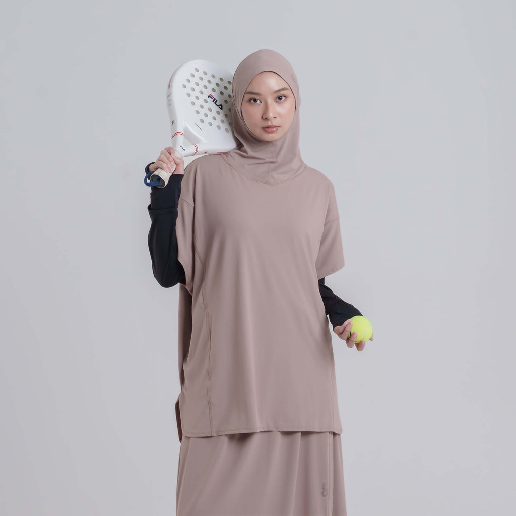 EasyOn Geya Long Sport Hijab - Hijab Rompi Olahraga Instant  Anti UV