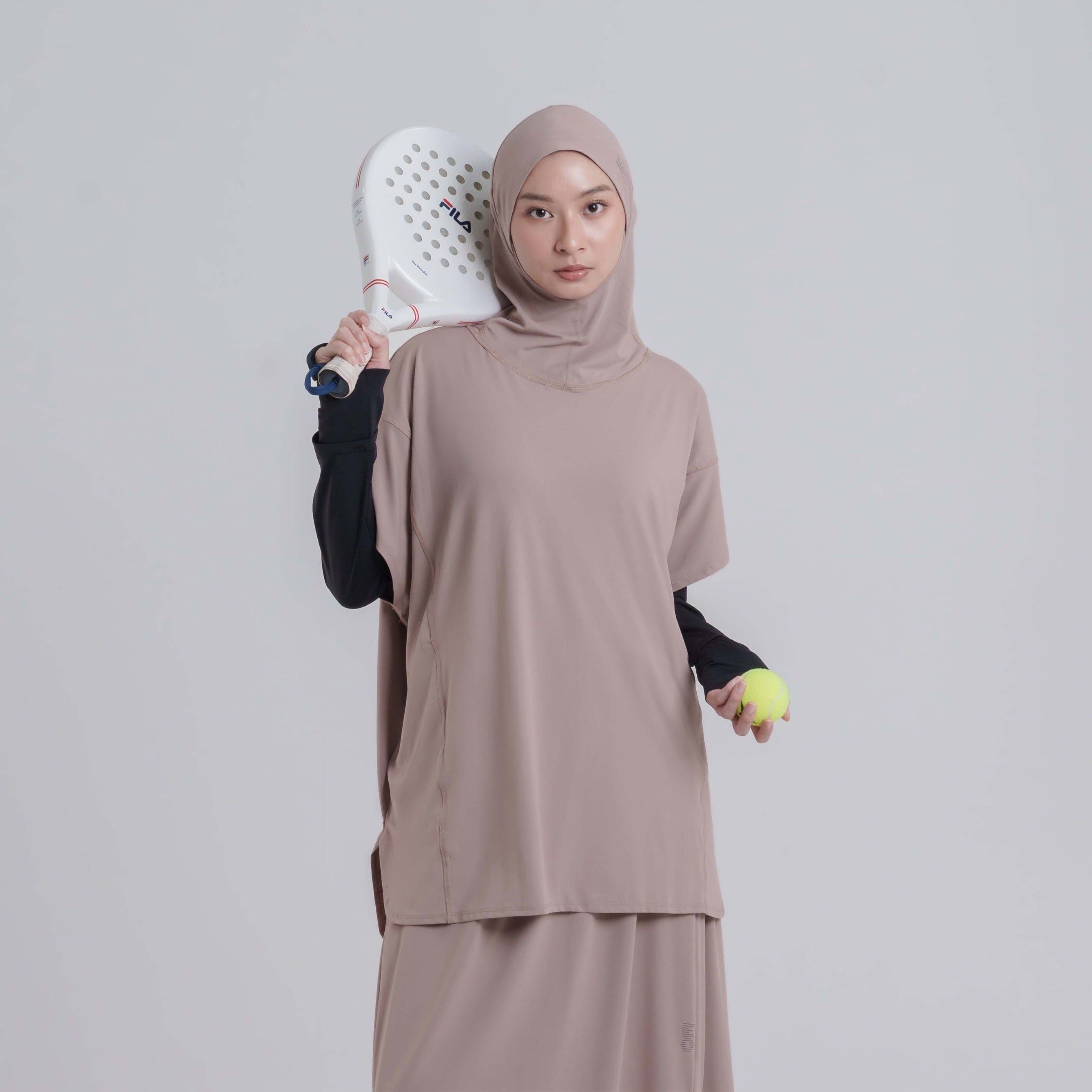 EasyOn Geya Long Sport Hijab - Hijab Rompi Olahraga Instant  Anti UV