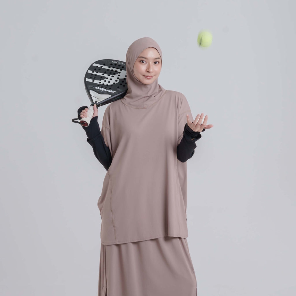 EasyOn Geya Long Sport Hijab - Hijab Rompi Olahraga Instant  Anti UV