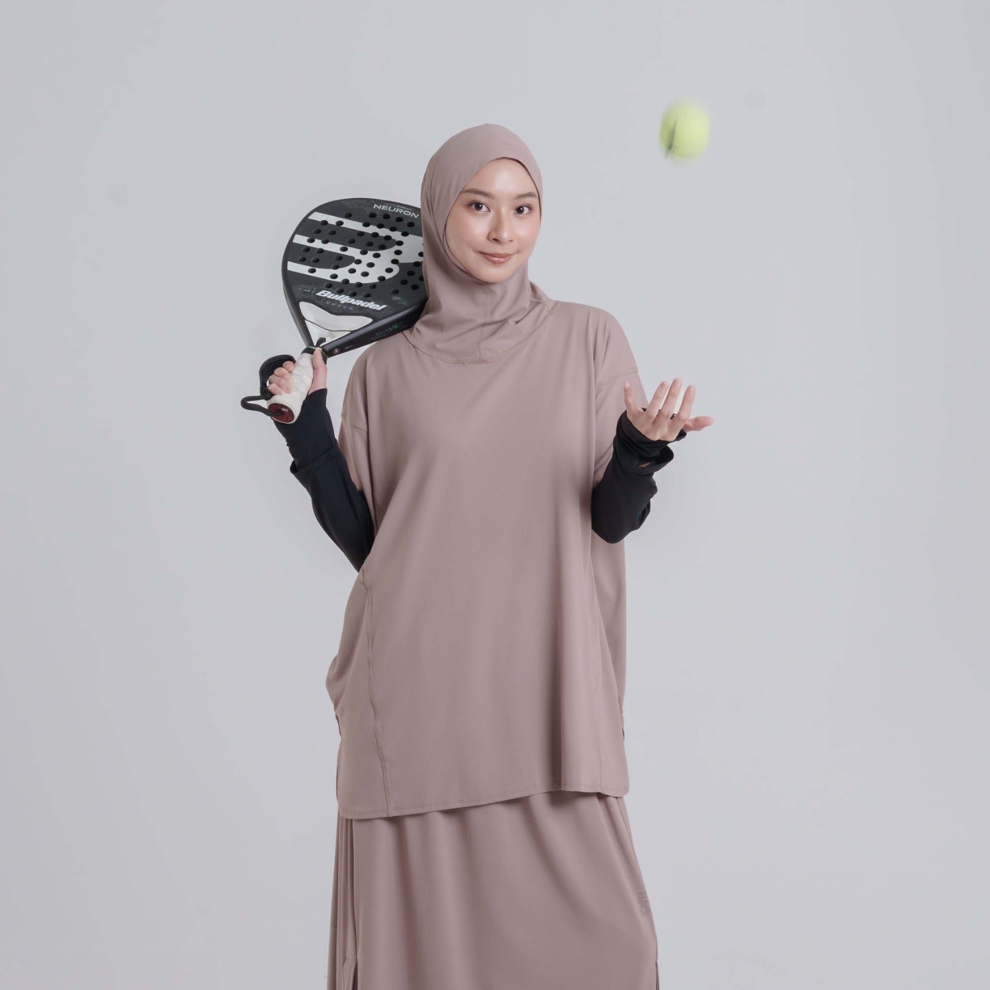 EasyOn Geya Long Sport Hijab - Hijab Rompi Olahraga Instant  Anti UV