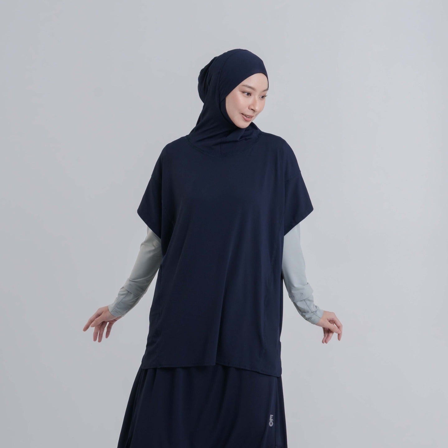 EasyOn Geya Long Sport Hijab - Hijab Rompi Olahraga Instant  Anti UV