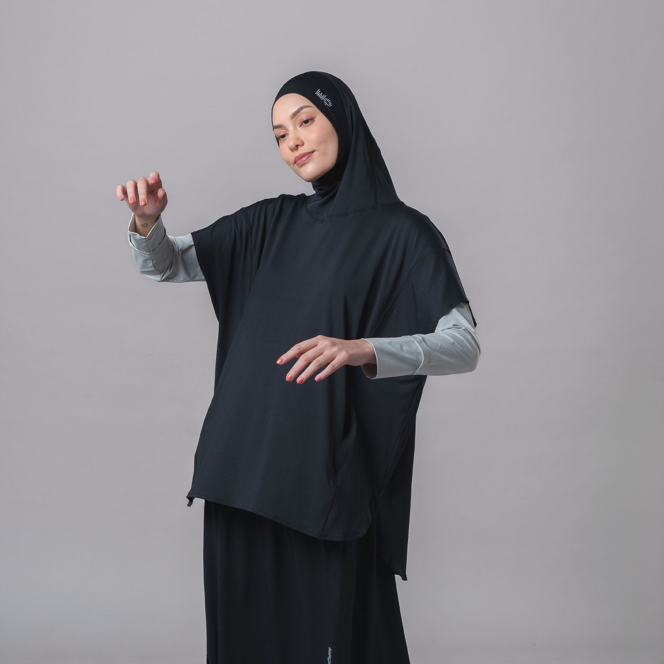 EasyOn Geya Long Sport Hijab - Hijab Rompi Olahraga Instant  Anti UV