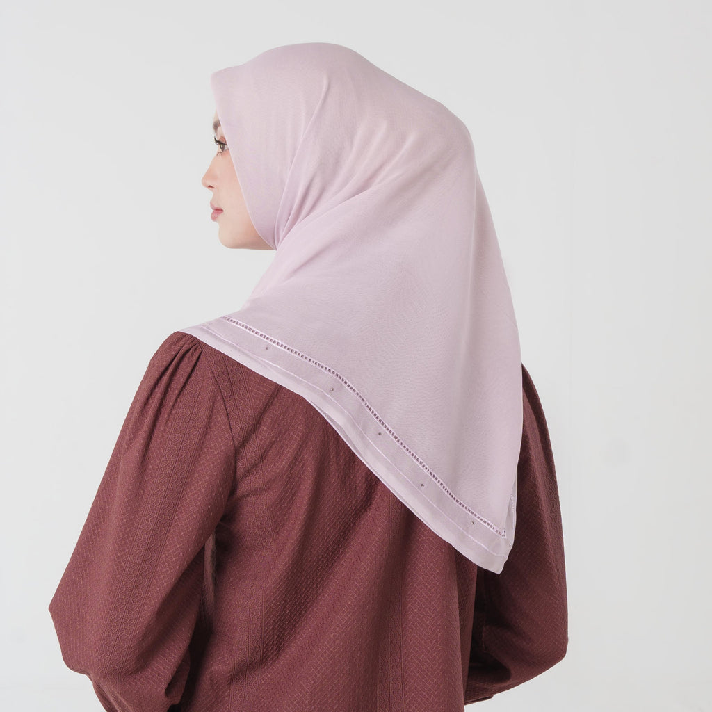 Alea Embroidery - Jilbab Segiempat Bordir Kerancang Premium