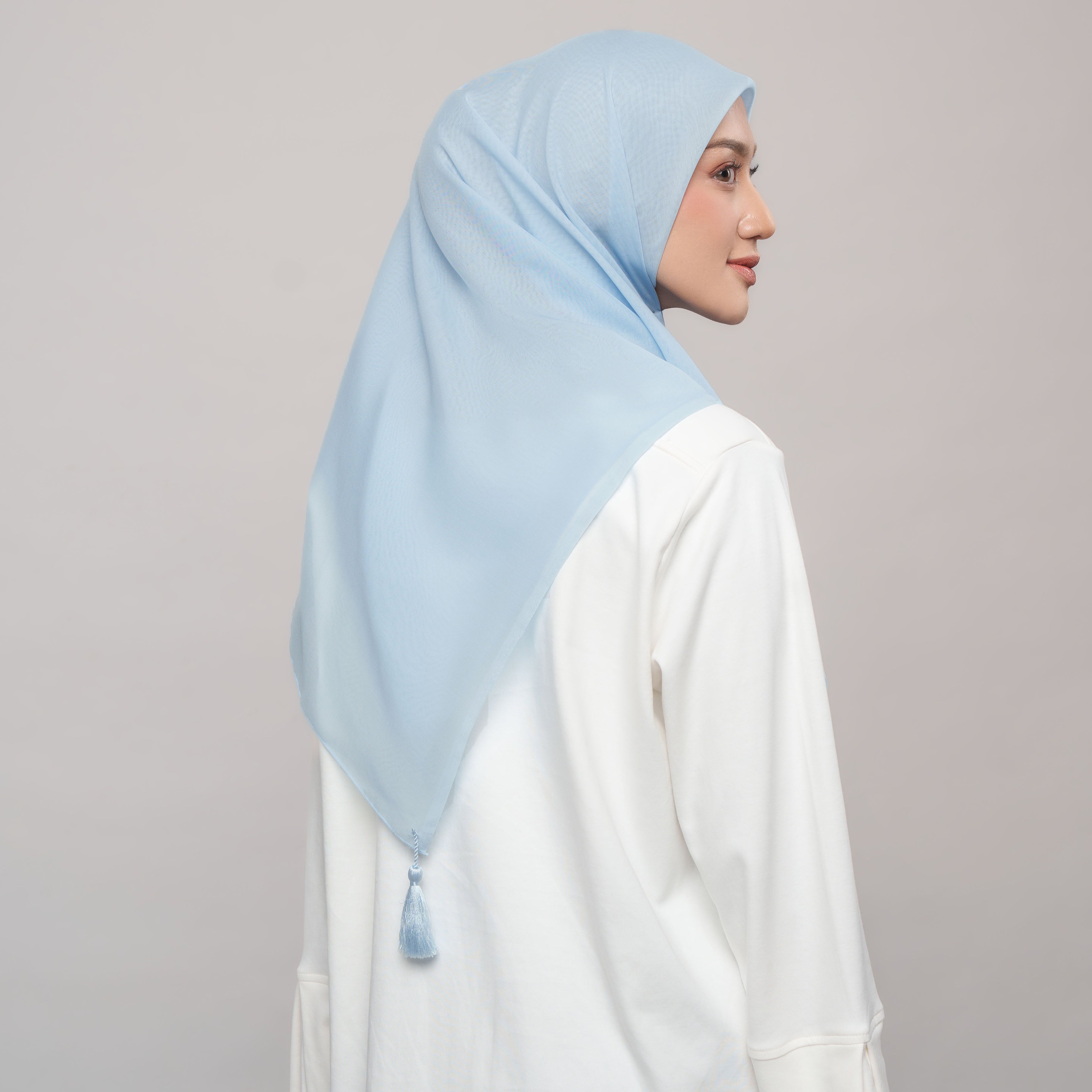 Plain Tassel - Hijab Segiempat Paris Jepang Premium Ronce 115 x 115 cm