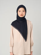 Melati Embroidery - Hijab Segiempat Bordir Bunga Swarovski