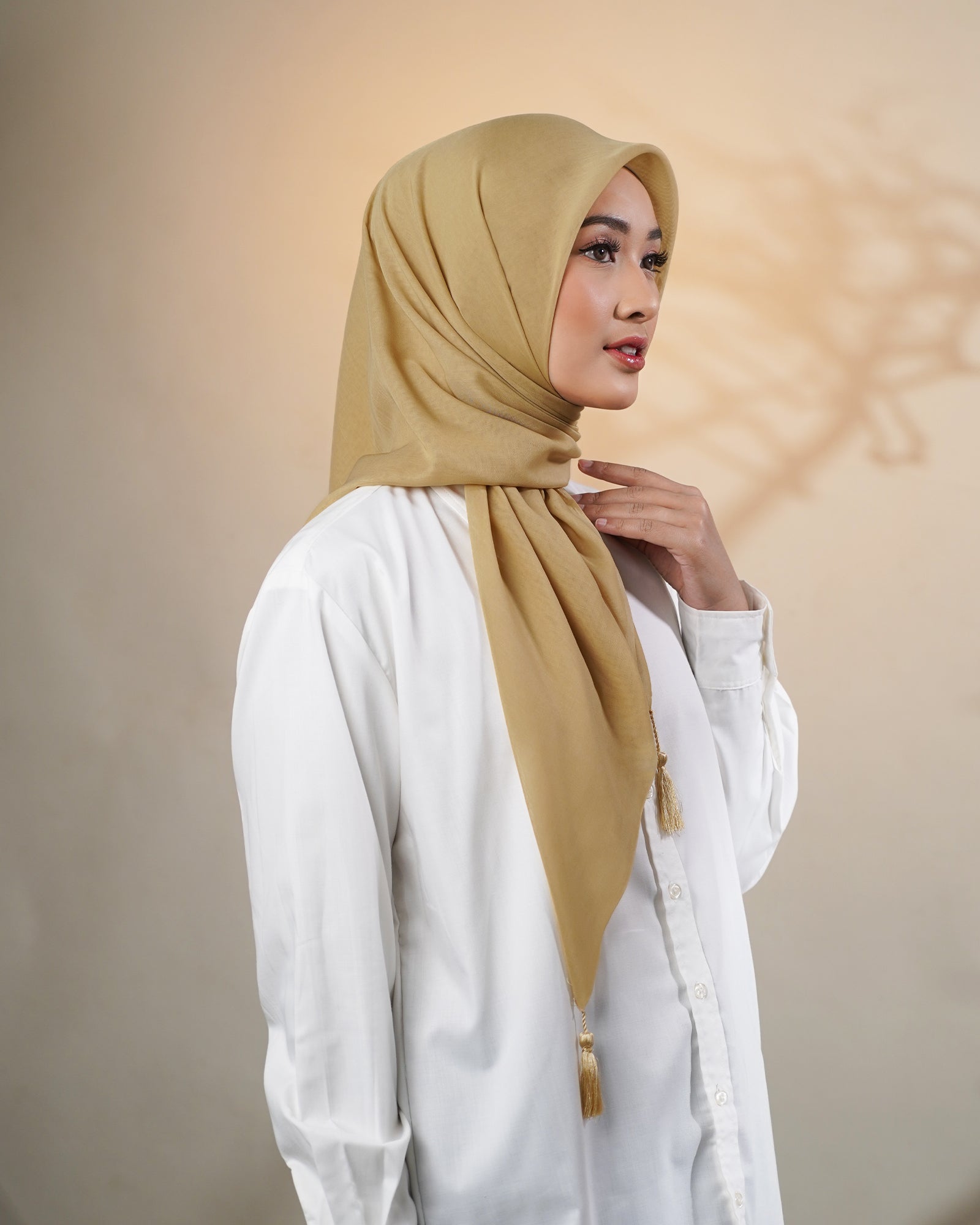 Plain Tassel - Hijab Segiempat Paris Jepang Premium Ronce 115 x 115 cm
