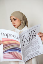 [ NEW COLORS Series ] napocut Hijab - Plain Paris Hijab Segiempat Paris Japan Premium 115 x 115 cm