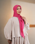 Paris Polos - Hijab Segiempat Paris Jepang Premium Seri Merah, Merah Muda & Peach