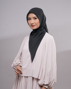 Plain Paris - Hijab Segiempat Paris Jepang Premium Seri Hitam dan Putih