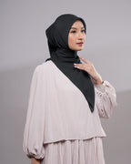 Plain Paris - Hijab Segiempat Paris Jepang Premium Seri Hitam dan Putih