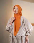 Plain Paris Yellow & Orange Series - Hijab Segiempat Paris Jepang Premium