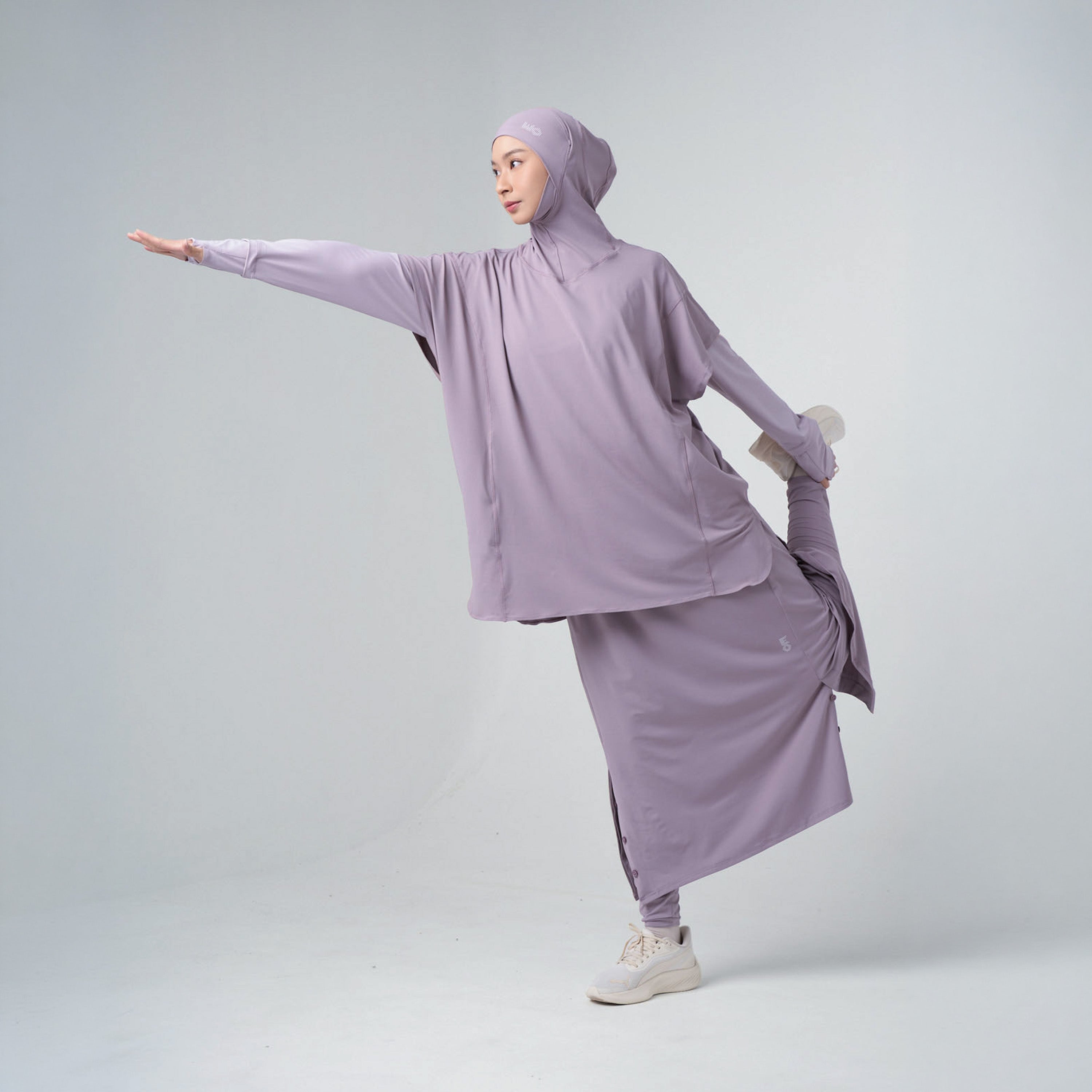 EasyOn Geya Long Sport Hijab - Hijab Rompi Olahraga Instant  Anti UV