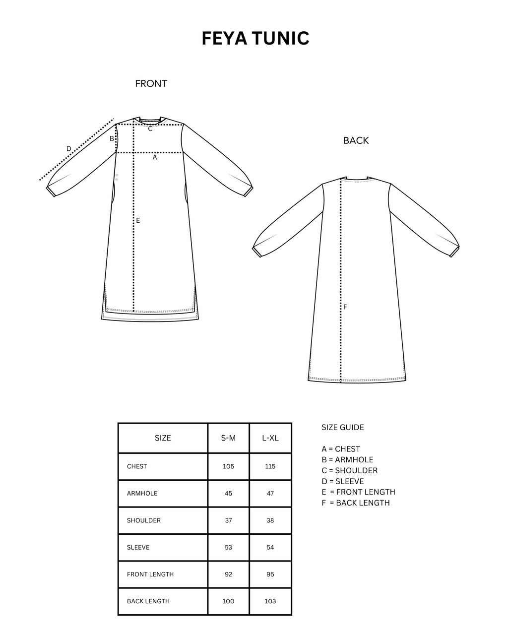 Feya Tunic - Tunik Polos Lengan Panjang