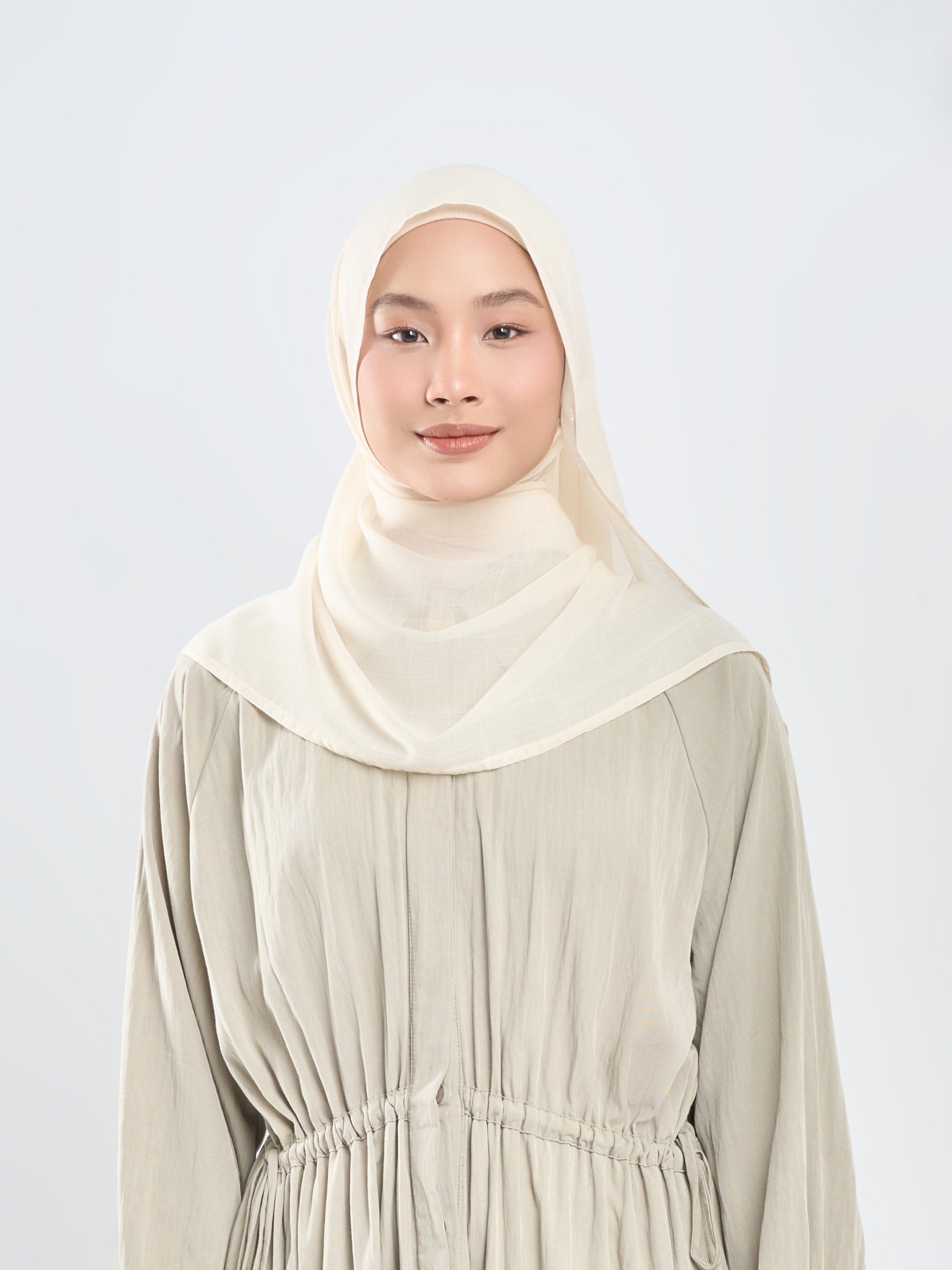 Hijab napocut - Pashmina Floe Slub - Pashmina Flowy Premium Bahan Voal Slub (Diantara Voal dan Viscose)