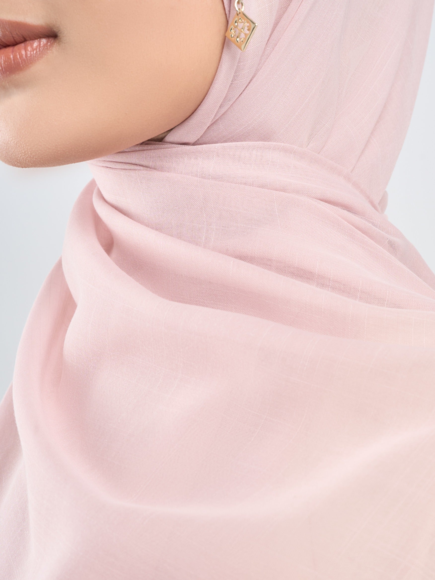 Hijab napocut - Pashmina Floe Slub - Pashmina Flowy Premium Bahan Voal Slub (Diantara Voal dan Viscose)