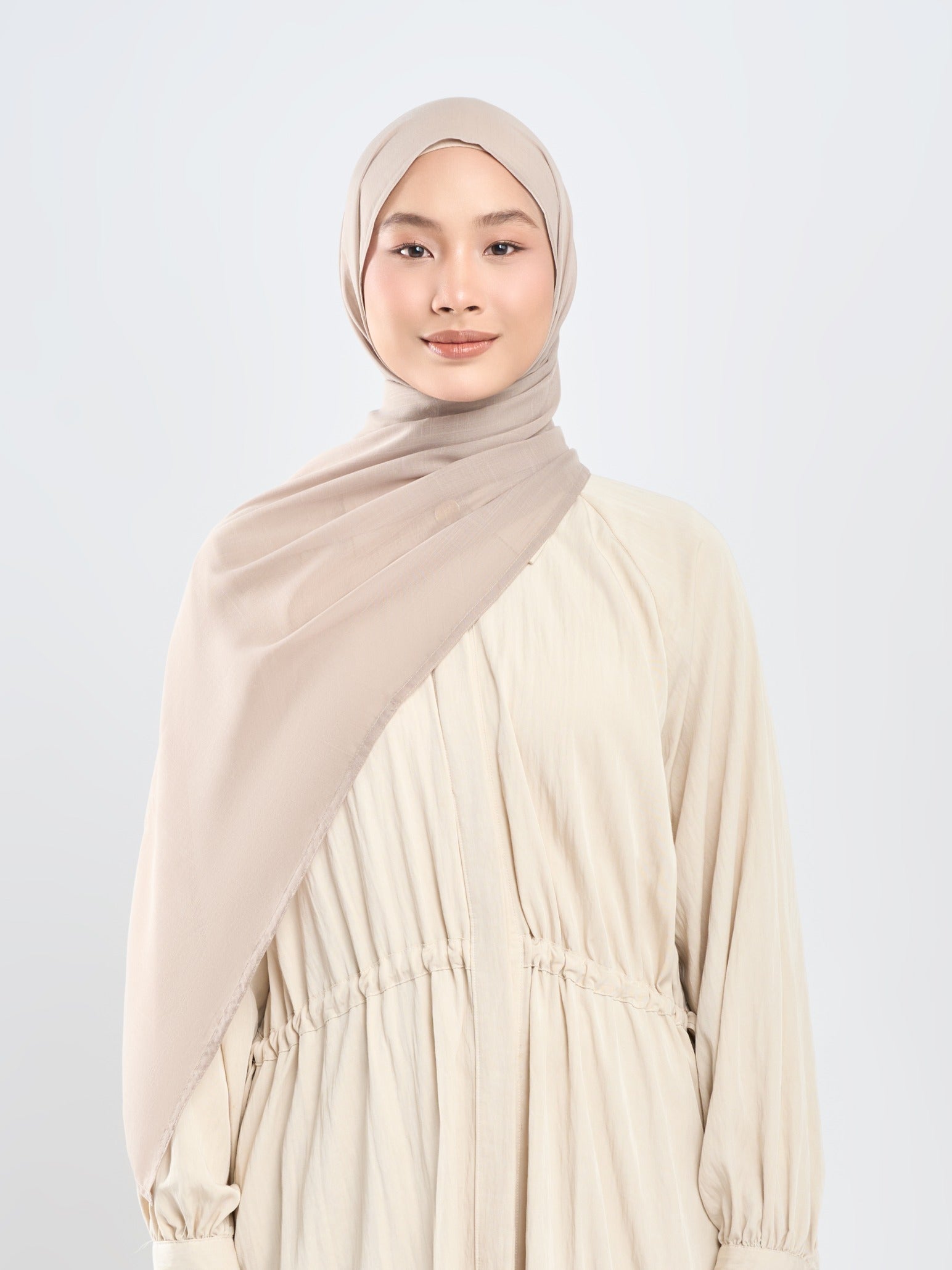 Hijab napocut - Pashmina Floe Slub - Pashmina Flowy Premium Bahan Voal Slub (Diantara Voal dan Viscose)