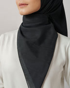 Plain Jacquard - Hijab Voal Segiempat Polos Premium