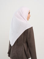 Kenna Embroidery - Crystal Flower Embroidered Square Hijab