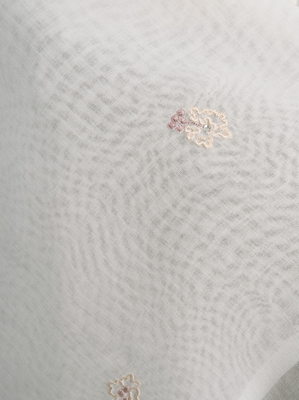 Kenna Embroidery - Crystal Flower Embroidered Square Hijab
