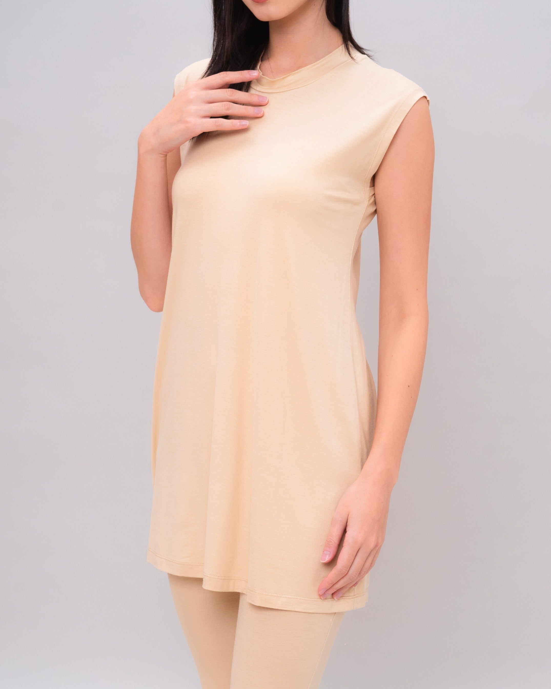 Sleeveless Long Inner - Manset Tencel Tanpa Lengan Premium