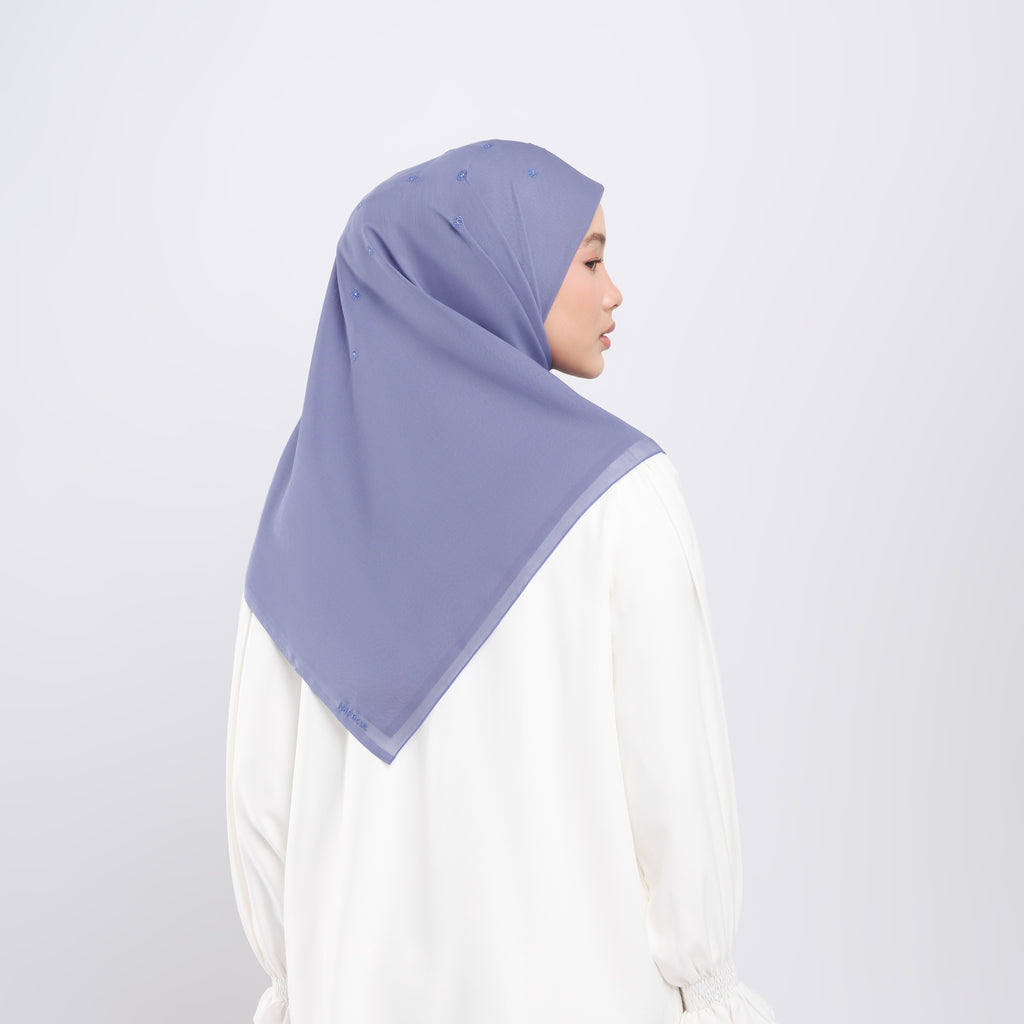 Melati Embroidery - Hijab Segiempat Bordir Bunga Swarovski