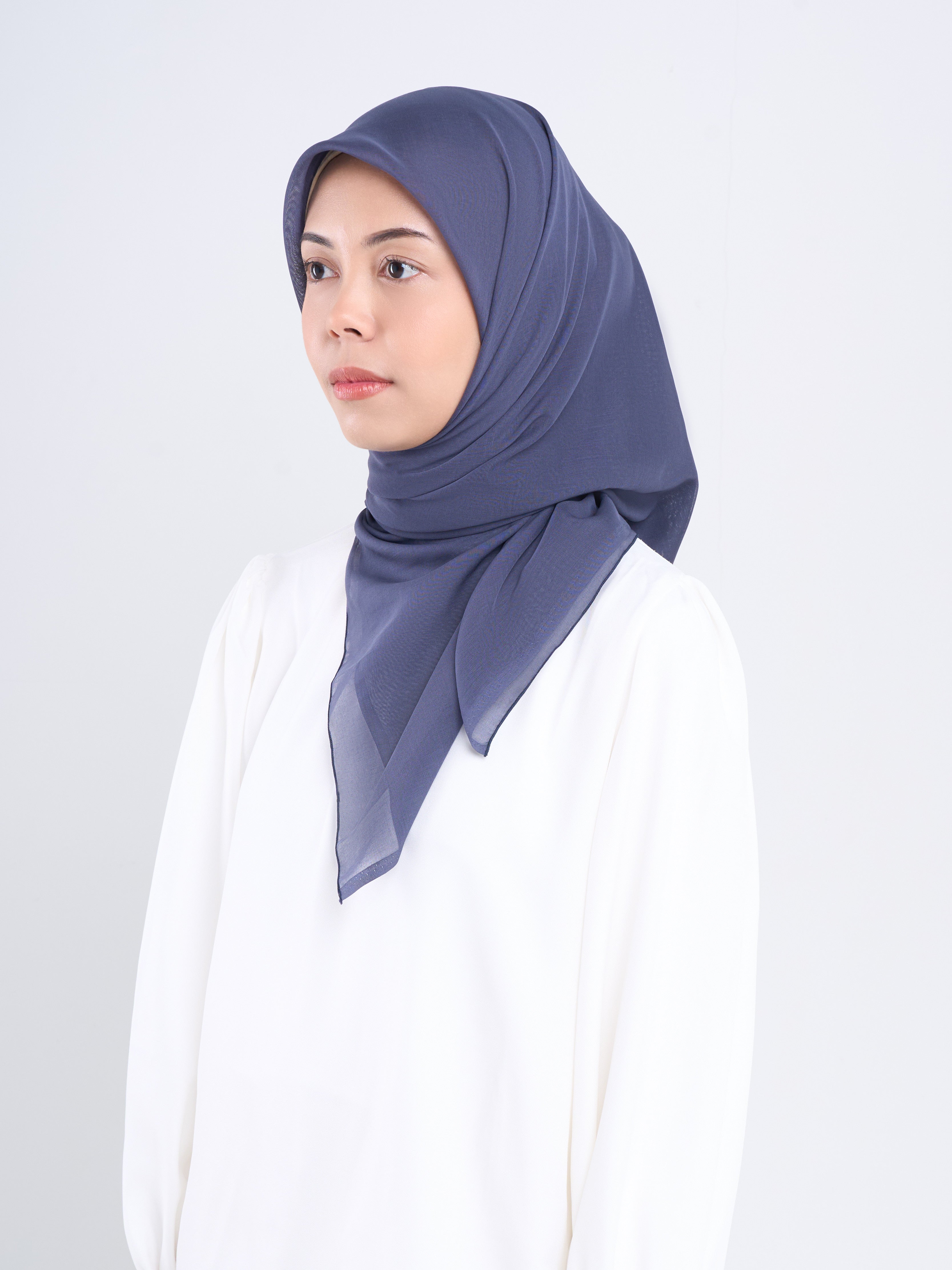 Plain Paris - Hijab Segiempat Paris Jepang Premium Seri Biru & Hijau