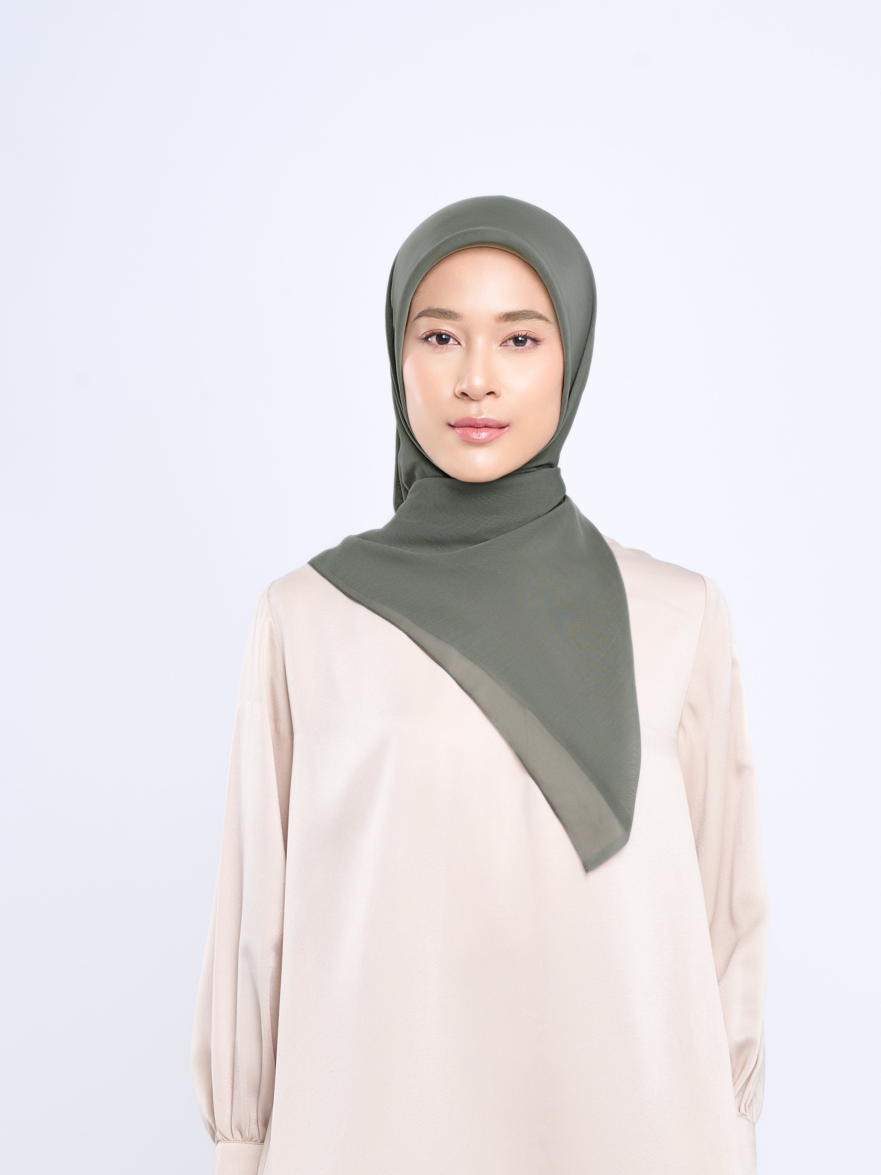 Plain Paris - Hijab Segiempat Paris Jepang Premium Seri Biru & Hijau