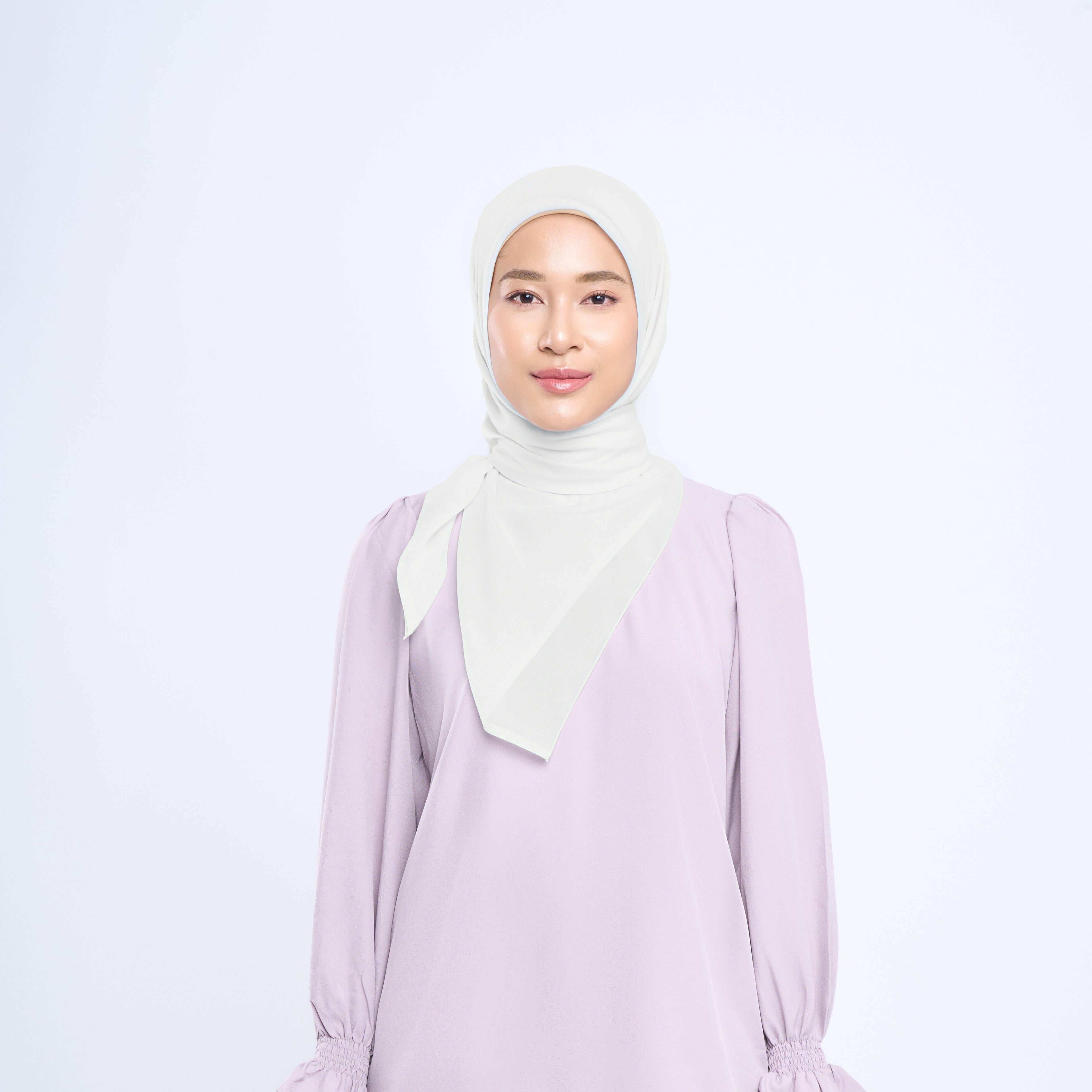 Plain Paris - Hijab Segiempat Paris Jepang Premium Brown and Cream Series