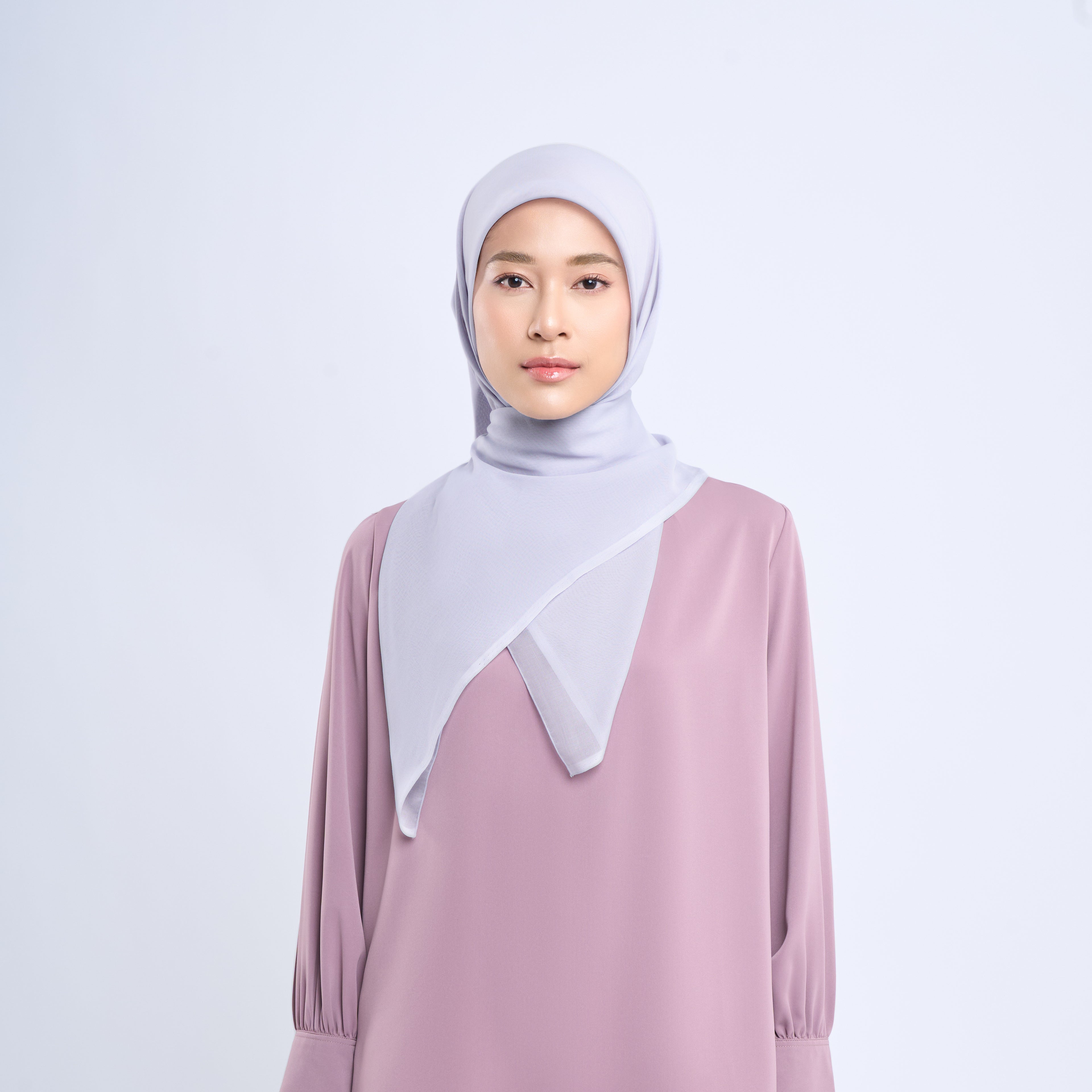 Plain Paris - Hijab Segiempat Paris Jepang Premium Grey and Purple Series