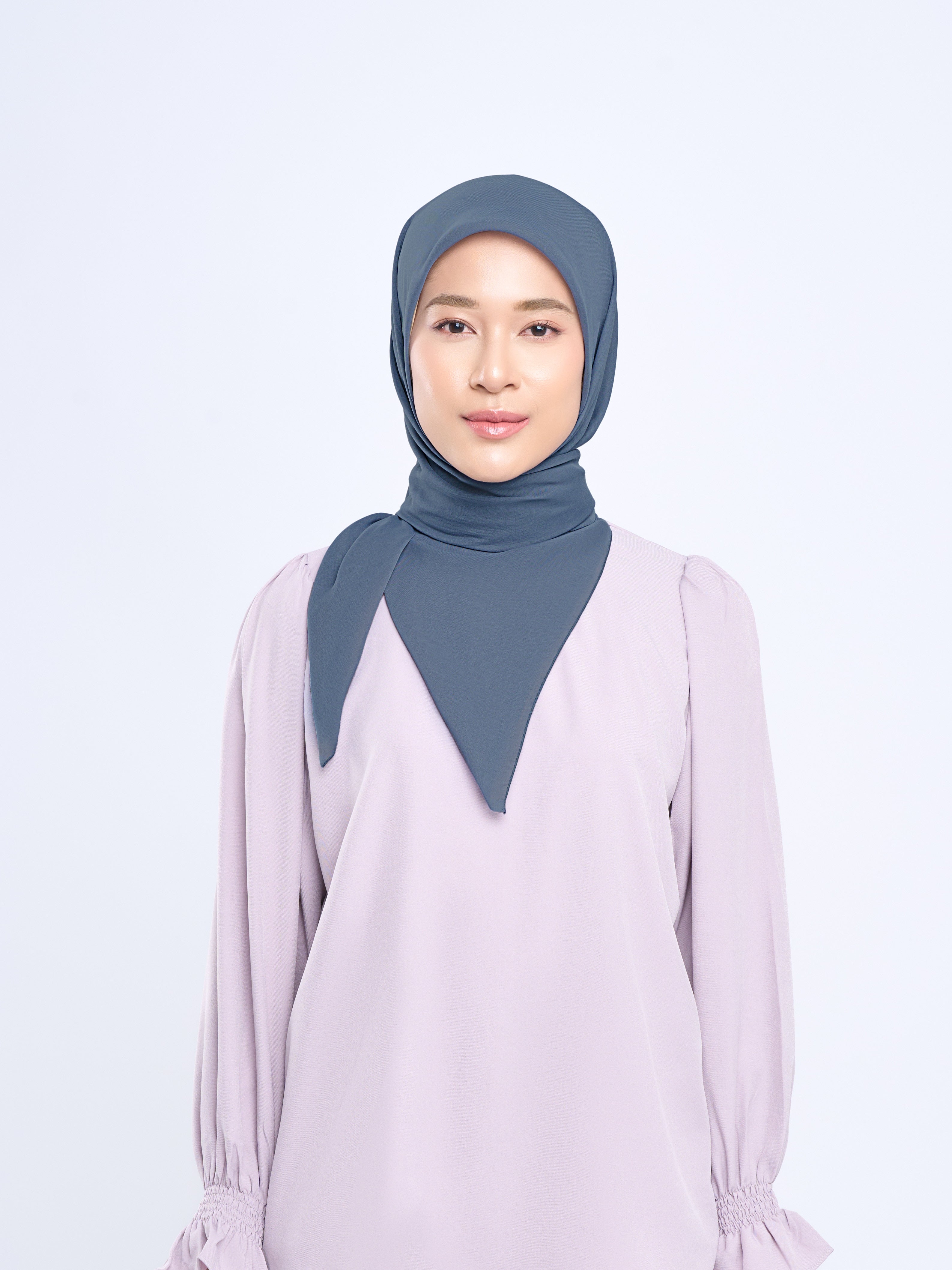 Plain Paris - Hijab Segiempat Paris Jepang Premium Seri Biru & Hijau