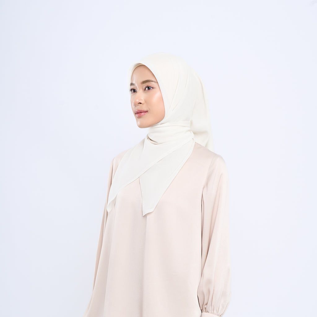 Plain Paris - Hijab Segiempat Paris Jepang Premium Brown and Cream Series