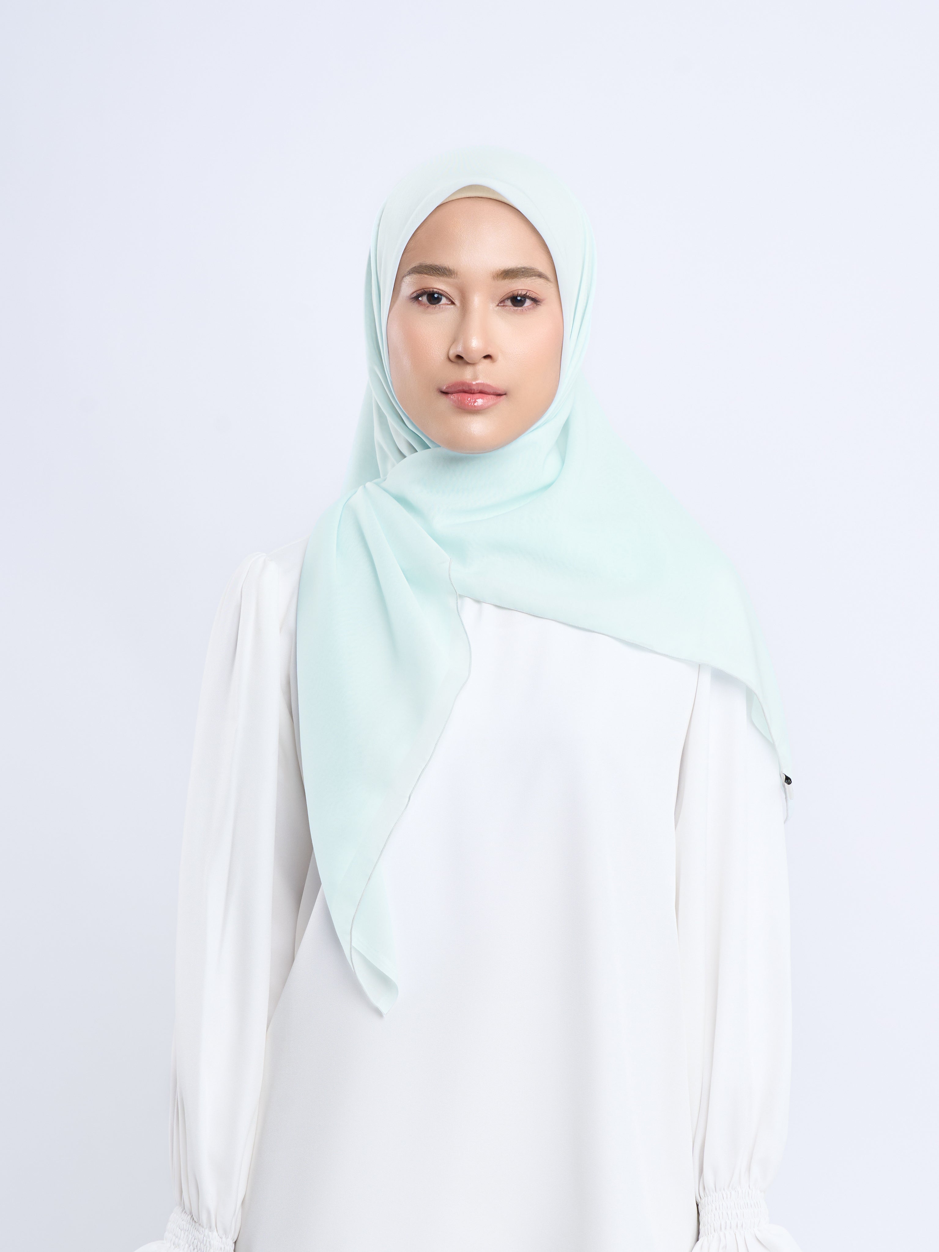 Plain Paris - Hijab Segiempat Paris Jepang Premium Seri Biru & Hijau