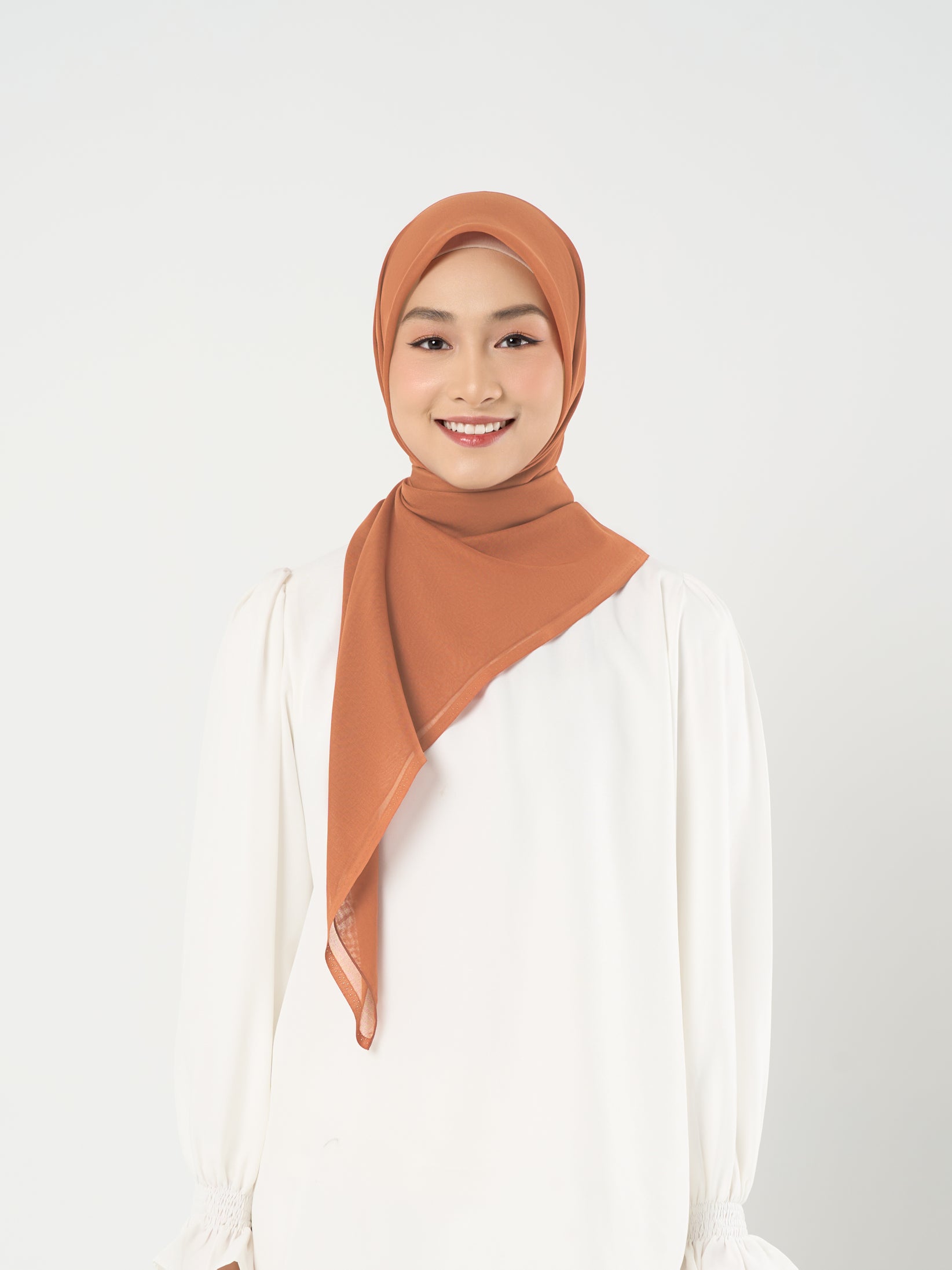 Plain Paris Yellow & Orange Series - Hijab Segiempat Paris Jepang Premium