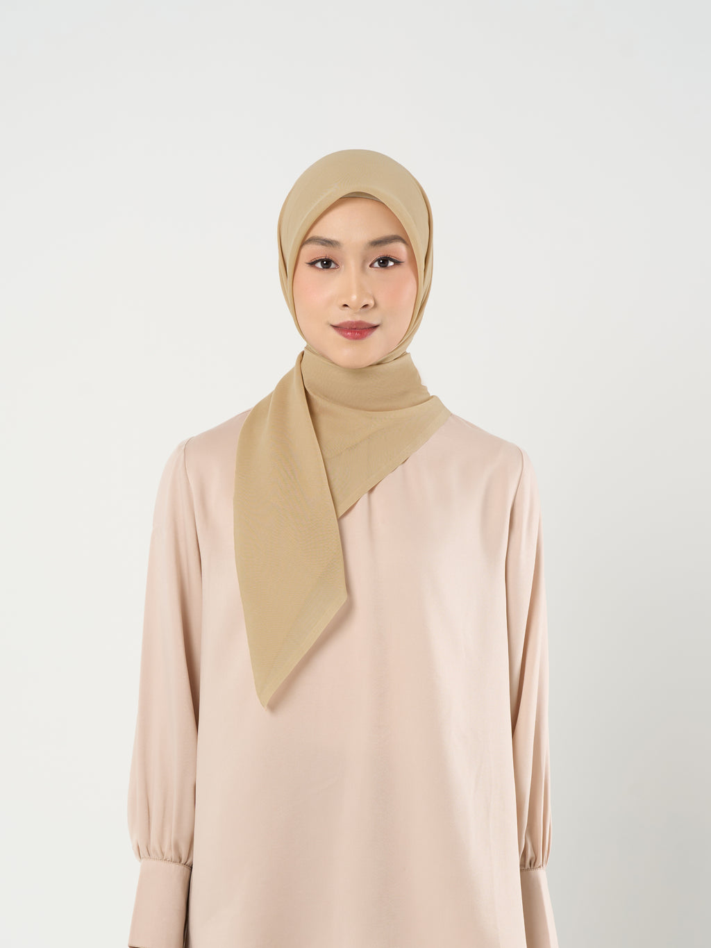 Plain Paris - Hijab Segiempat Paris Jepang Premium Brown and Cream Series