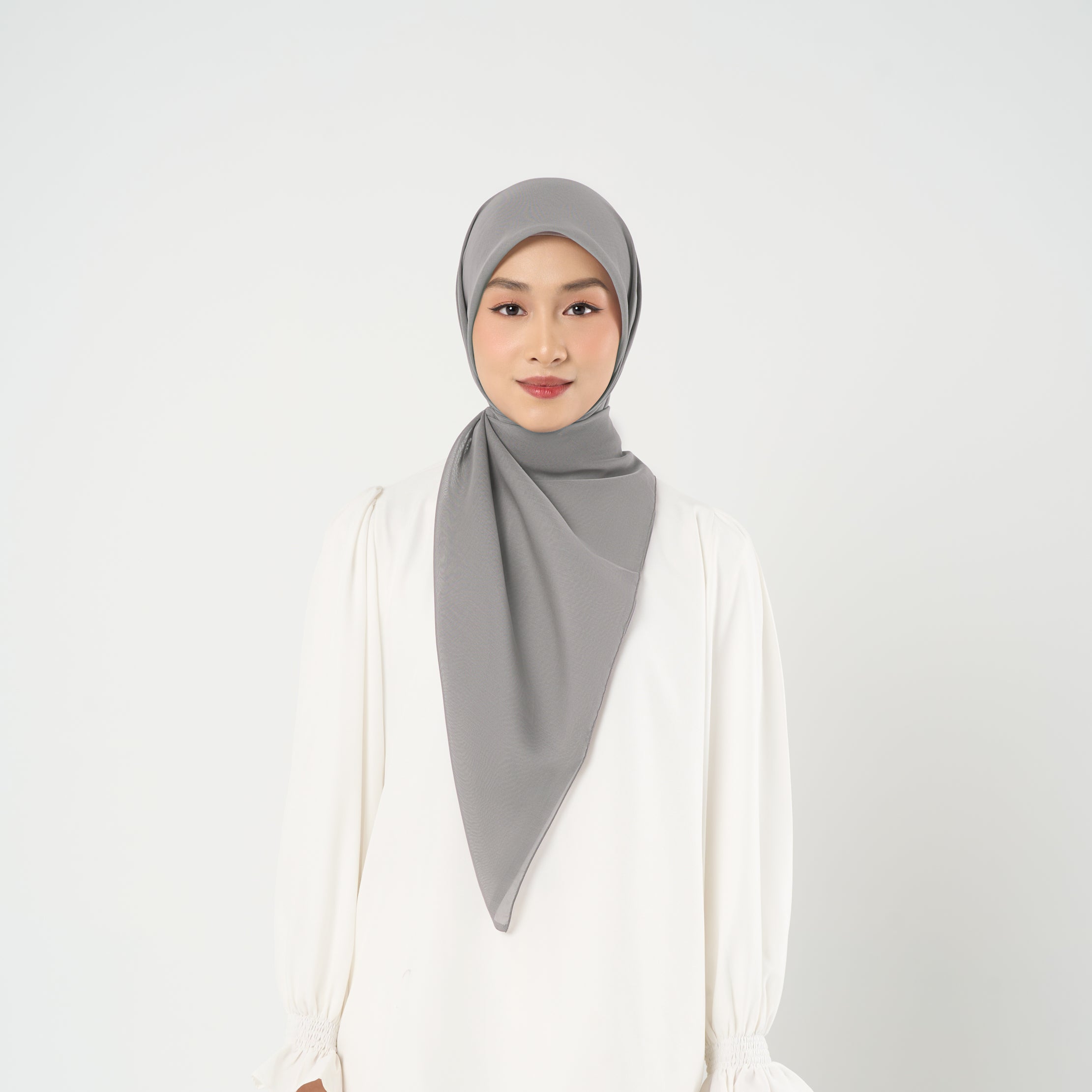 Plain Paris - Hijab Segiempat Paris Jepang Premium Grey and Purple Series