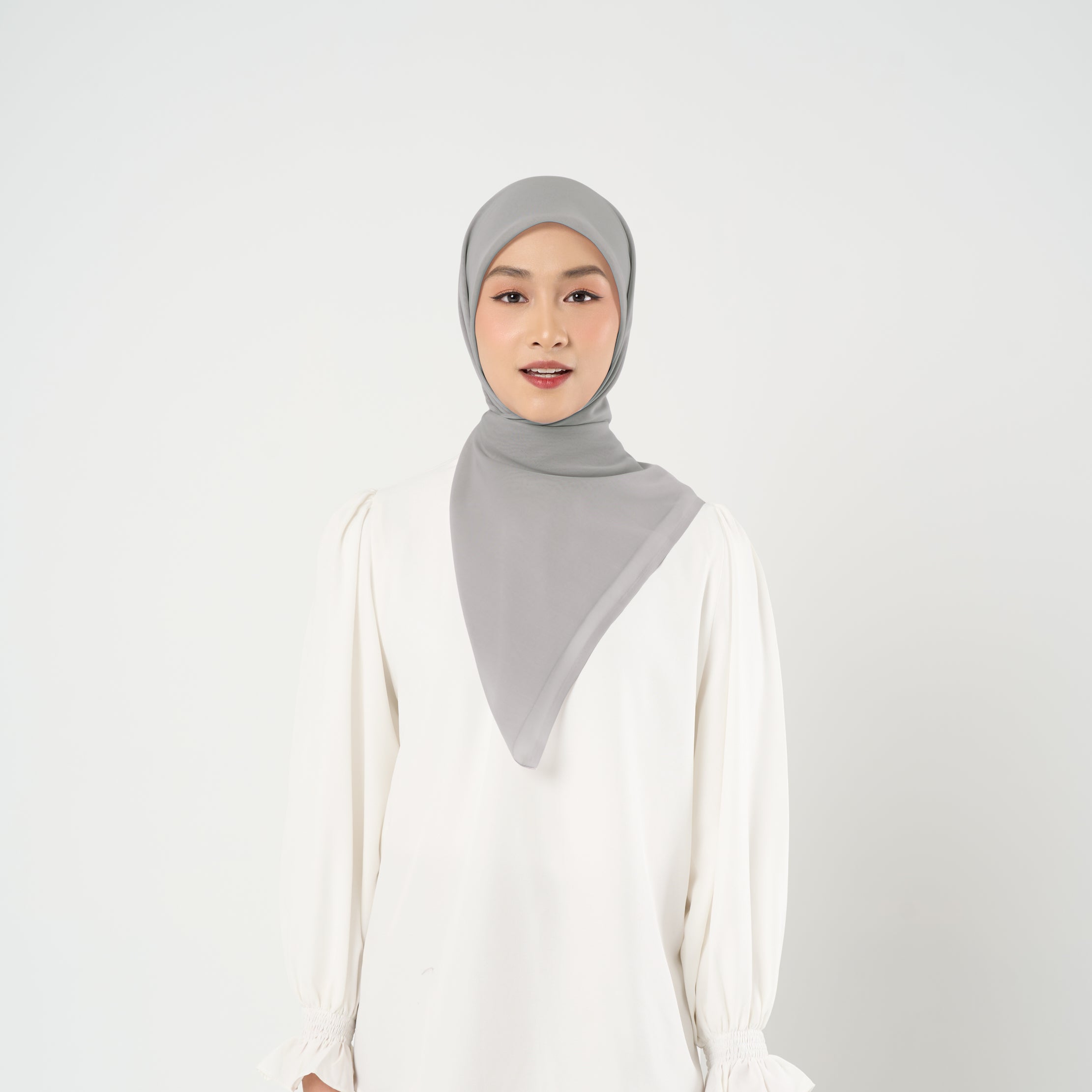 Plain Paris - Hijab Segiempat Paris Jepang Premium Grey and Purple Series