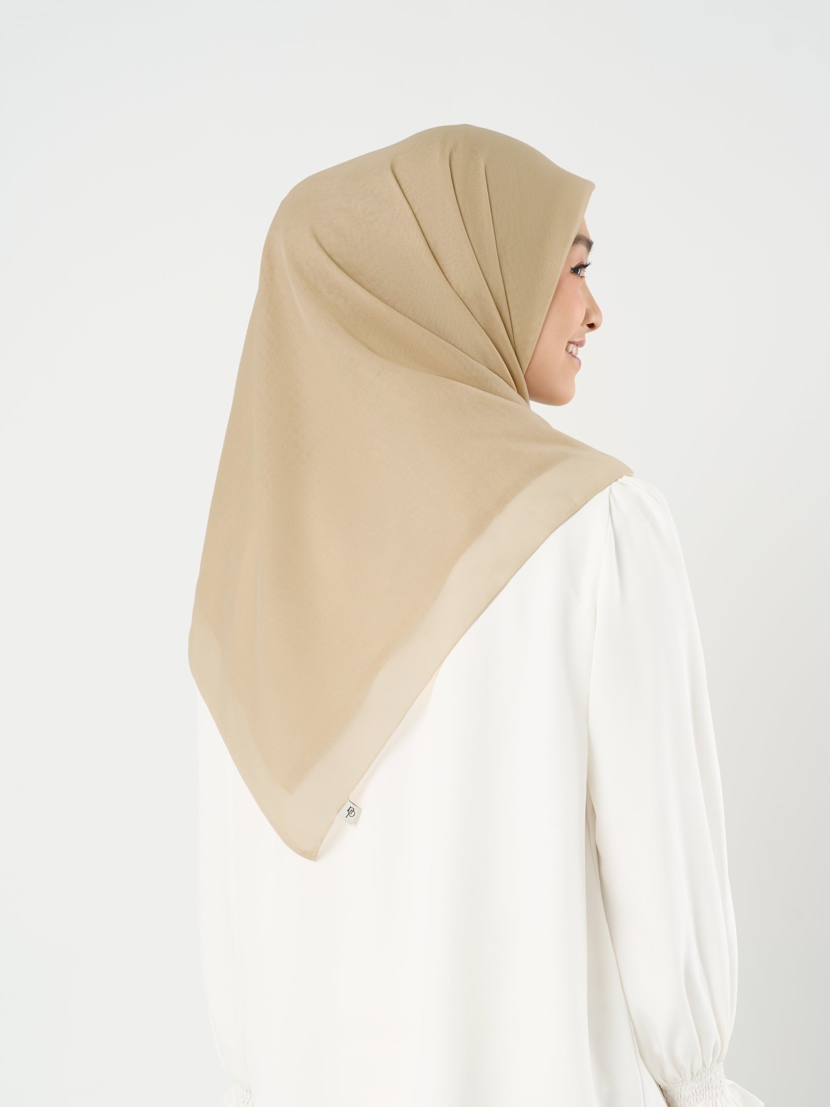 Plain Paris - Hijab Segiempat Paris Jepang Premium Brown and Cream Series