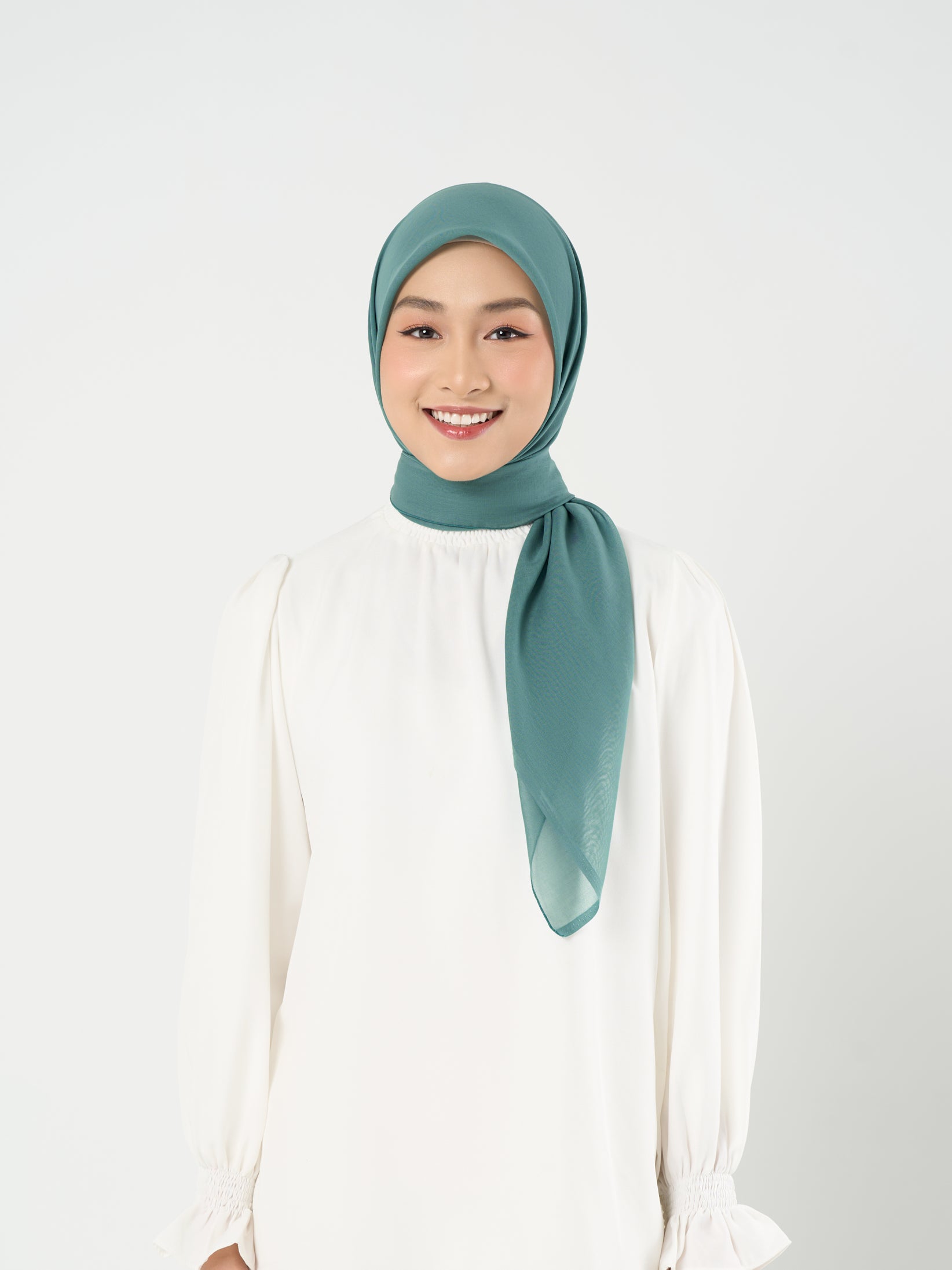 Plain Paris - Hijab Segiempat Paris Jepang Premium Seri Biru & Hijau