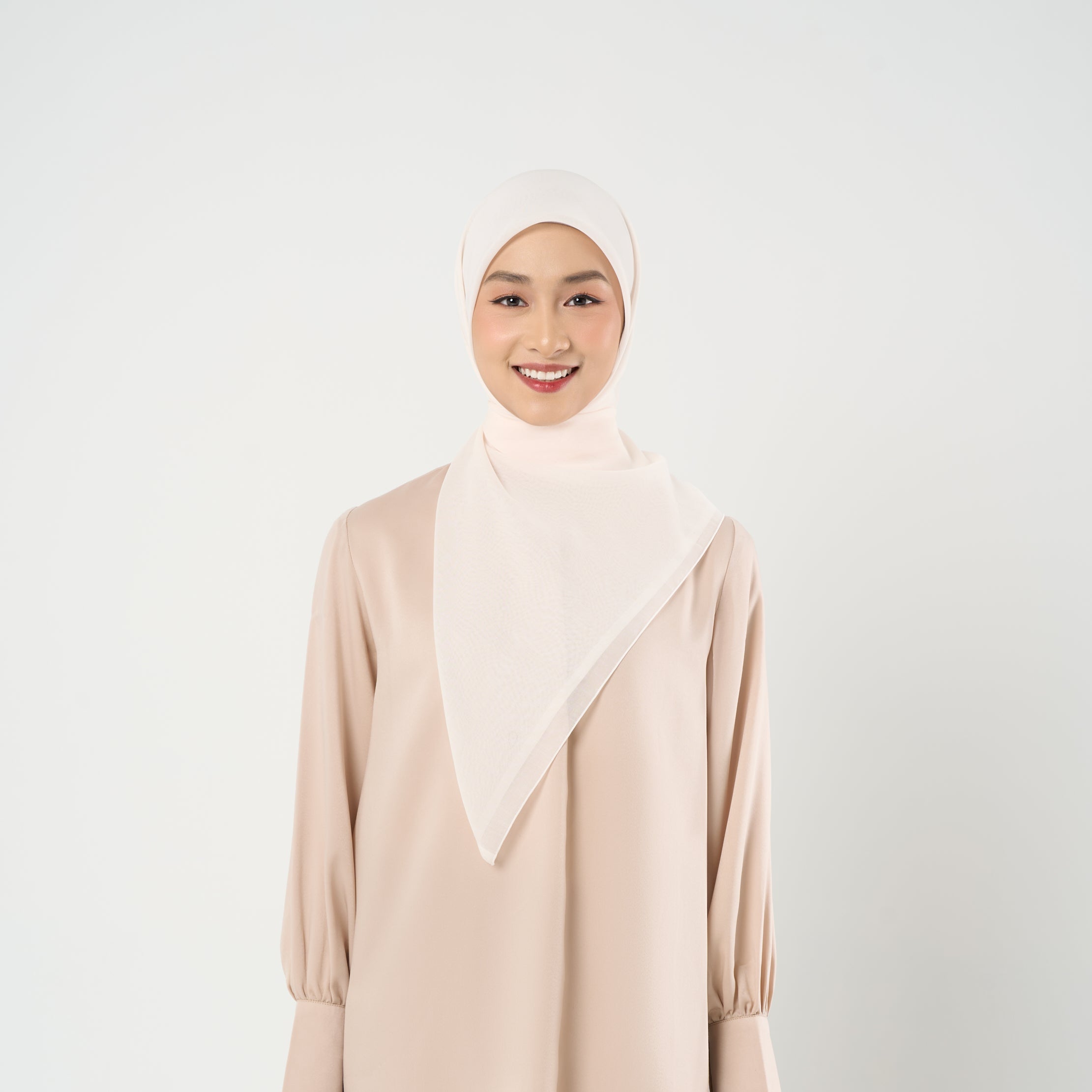 Plain Paris - Hijab Segiempat Paris Jepang Premium Brown and Cream Series