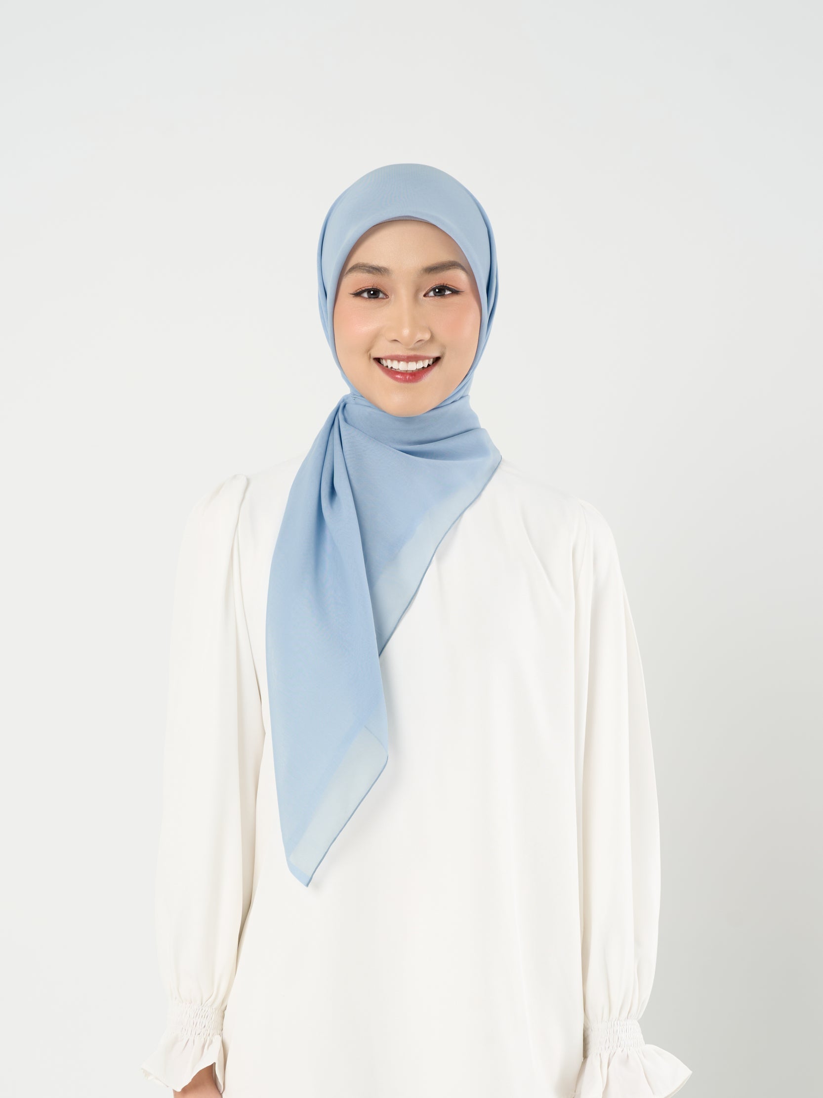 Plain Paris - Hijab Segiempat Paris Jepang Premium Seri Biru & Hijau