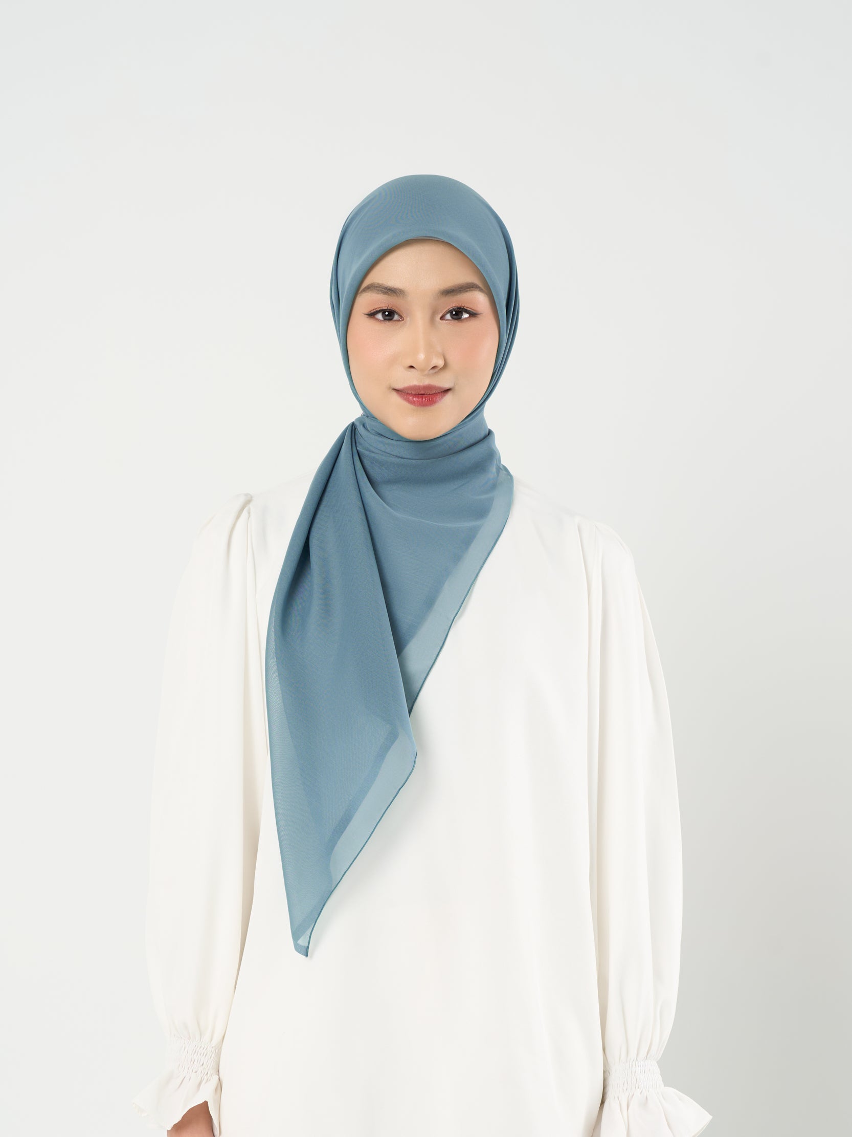 Plain Paris - Hijab Segiempat Paris Jepang Premium Seri Biru & Hijau