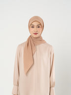 Plain Paris - Hijab Segiempat Paris Jepang Premium Brown and Cream Series