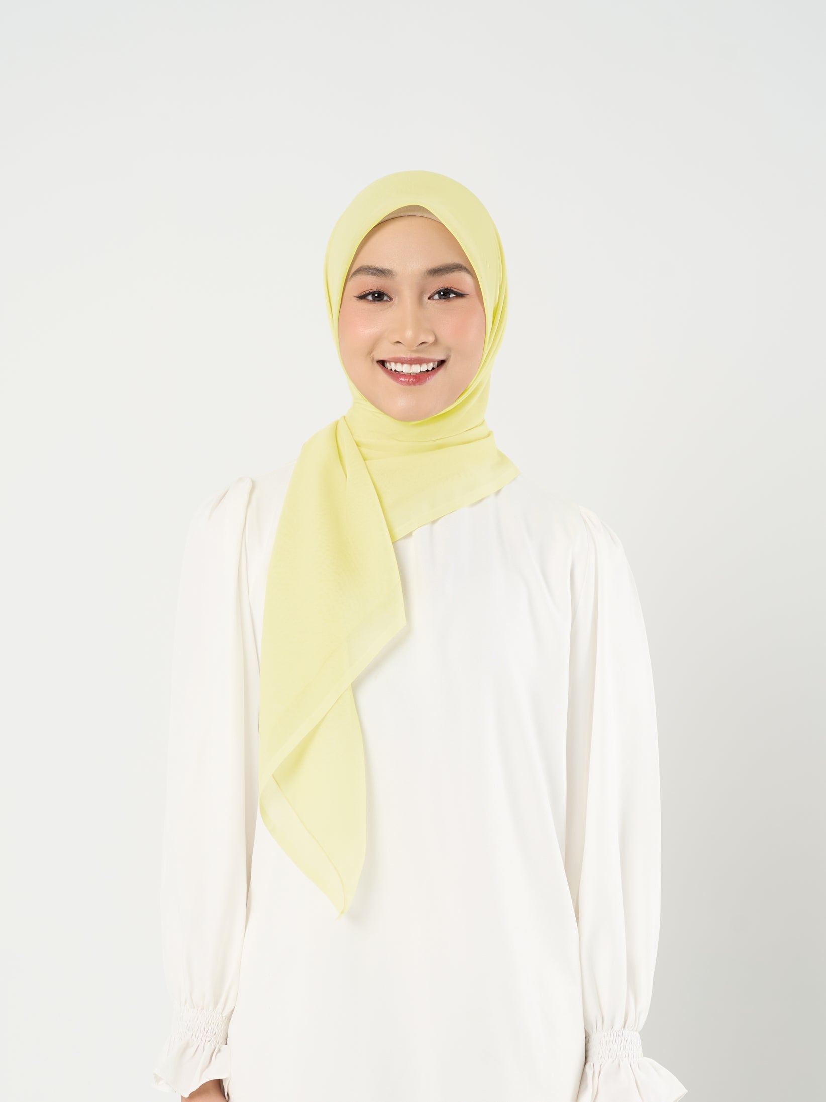 Plain Paris Yellow & Orange Series - Hijab Segiempat Paris Jepang Premium