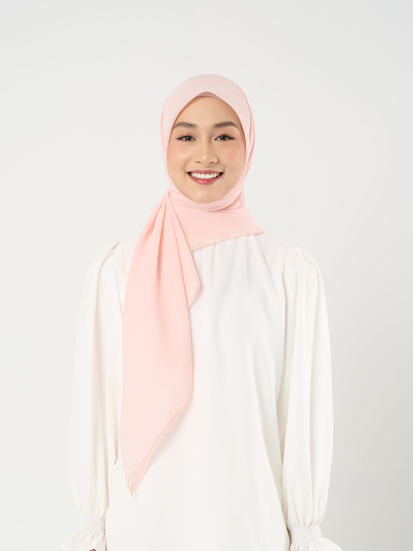Paris Polos - Hijab Segiempat Paris Jepang Premium Seri Merah, Merah Muda & Peach