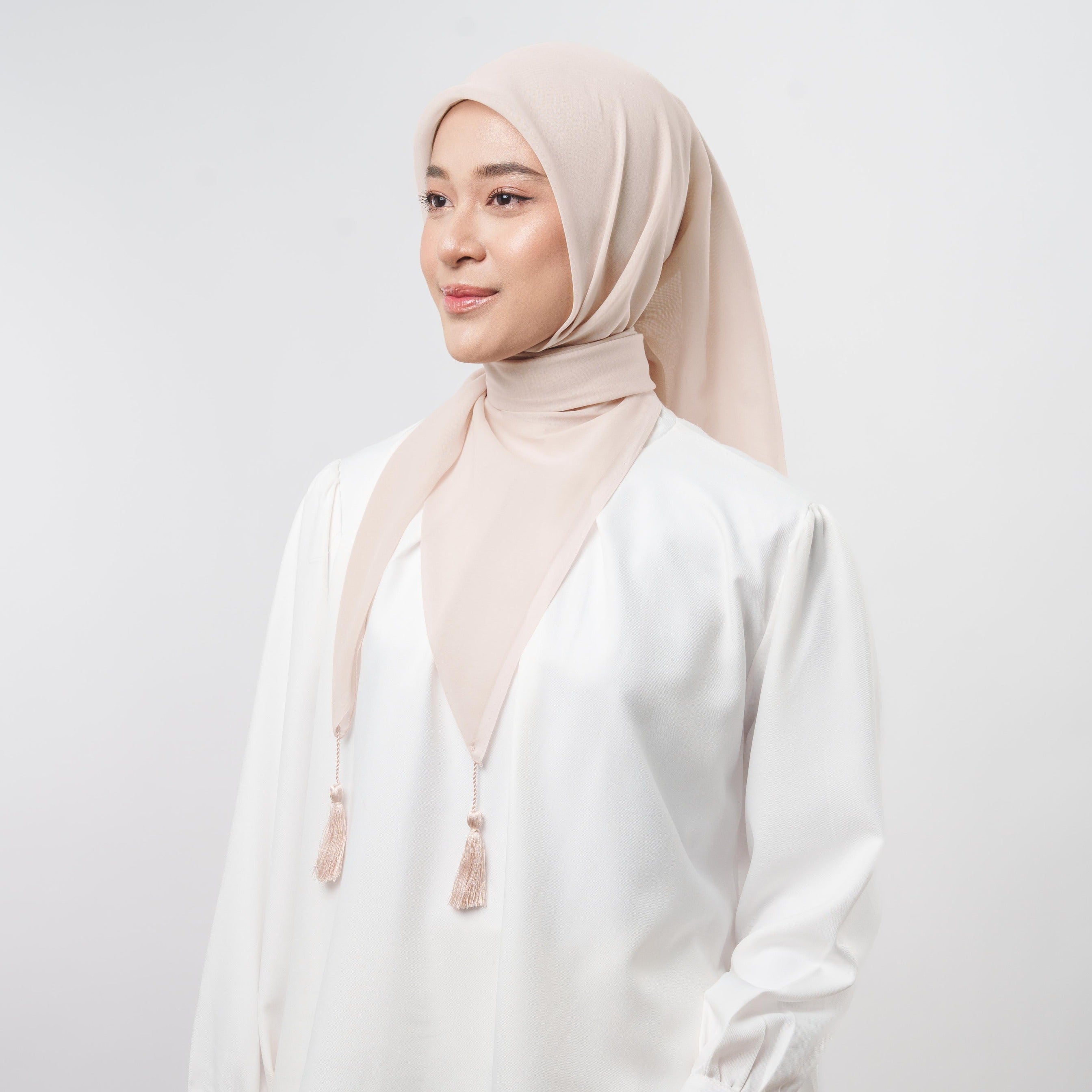 Plain Tassel New Colors - Hijab Ronce Segiempat Paris Japan Premium