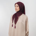 Plain Tassel New Colors - Hijab Ronce Segiempat Paris Japan Premium