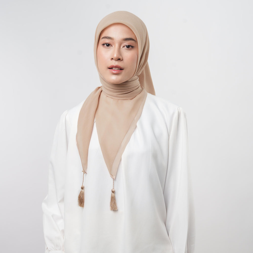 Plain Tassel New Colors - Hijab Ronce Segiempat Paris Japan Premium