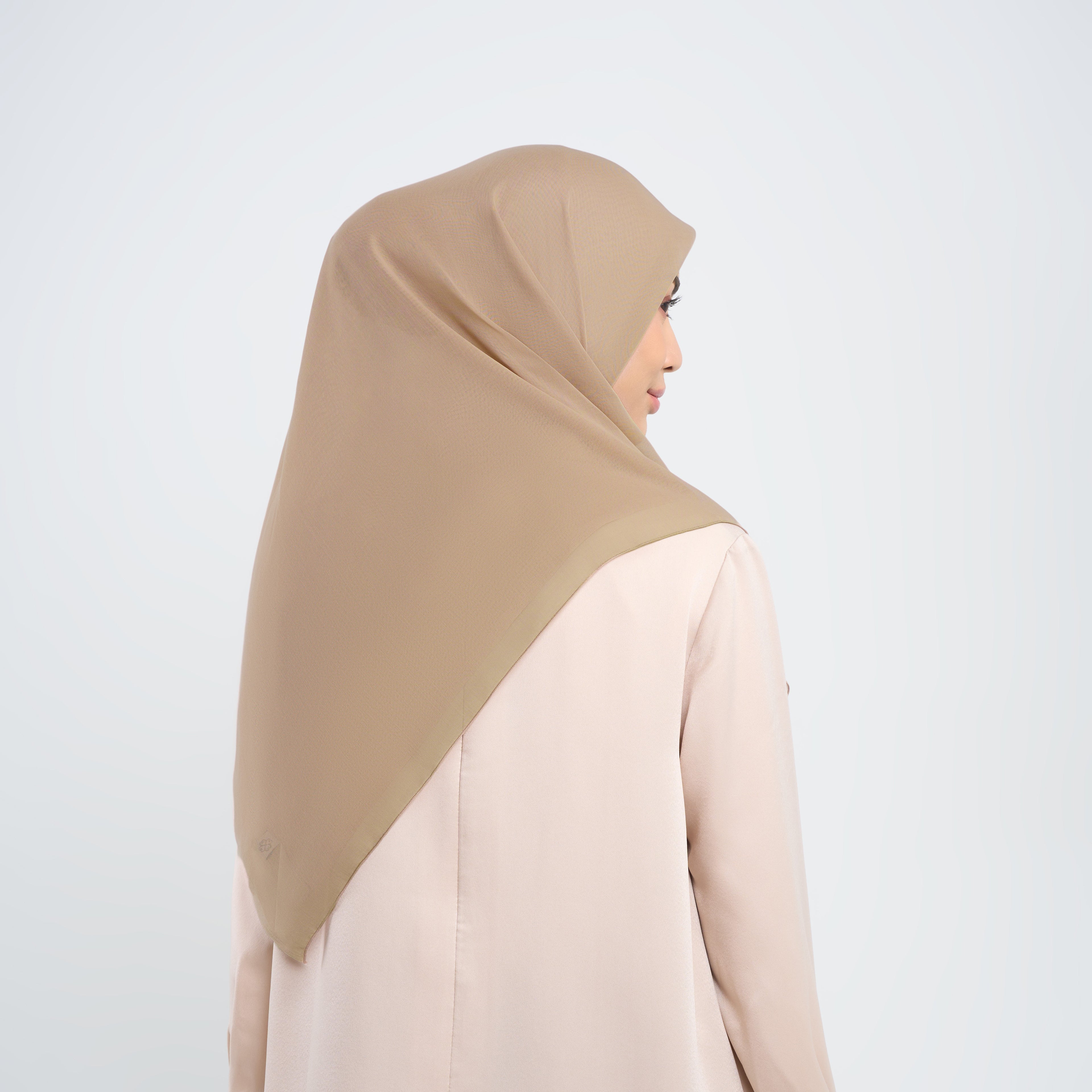 Plain Paris - Hijab Segiempat Paris Jepang Premium Brown and Cream Series